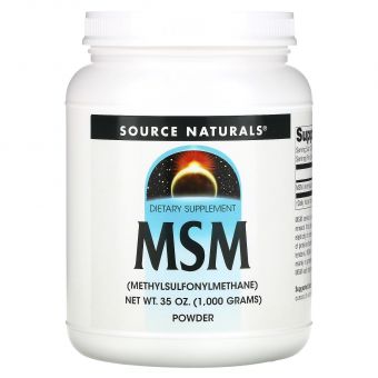 Метилсульфонілметан, MSM Powder, Source Naturals 1000 гр.