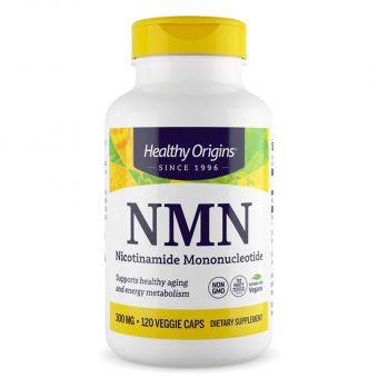 Никотинамид мононуклеотид, НМН, Nicotinamide Mononucleotide, NMN, Healthy Origins, 300 мг, 120 вегетарианских капсул