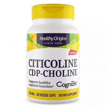 Когницин цитиколина, Cognizin Citicolinee, Healthy Origins, 250 мг, 30 вегетарианских капсул