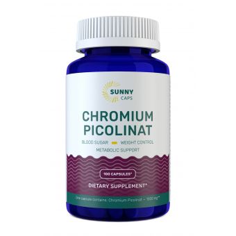 Хром пиколинат, Chromium Picolinate Powerful, Sunny Caps, 100 капсул