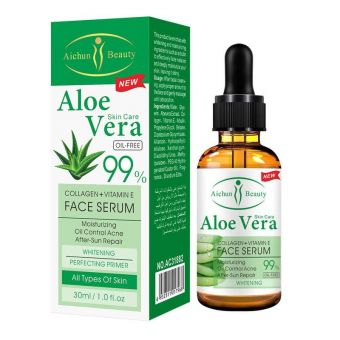 Зволожуюча сироватка Aloe Vera з колагеном і вітаміном Е Aichun Beauty (30 мл.)