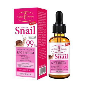Освітлююча і зволожуюча сироватка Skin Care Snail з колагеном і вітаміном Е від Aichun Beauty (30 мл.)