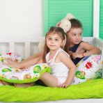 Простынь на резинке в детскую кроватку 60х120 GREEN DOTS