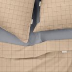 Полуторная постель с простыней на резинке BEIGE GEOMETRY CS1