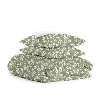Полуторная постель с простыней на резинке OLIVE FLOWERS