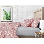 Двуспальная постель с простыней на резинке ROSE FLOWERS