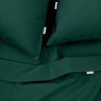 Двуспальная постель с простыней на резинке DARK GREEN CS1