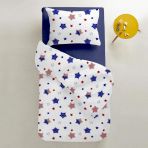 Подростковая постель с простыней на резинке STAR AMERICA DARK BLUE
