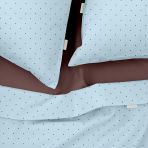 Двоспальна постіль з простирадлом на резинці MINI DOTS CS14
