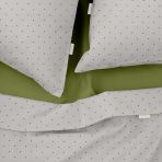 Двуспальная постель с простыней на резинке MINI DOTS CS26