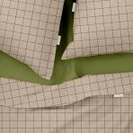 Полуторная постель с простыней на резинке BEIGE GEOMETRY CS4