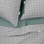 Двуспальная постель с простыней на резинке GREY GEOMETRY CS3