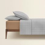 Двуспальная постель с простыней на резинке GREY GEOMETRY CS8
