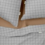 Двуспальная постель с простыней на резинке GREY GEOMETRY CS8