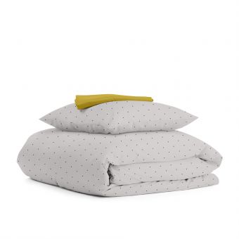 Подростковая постель с простыней на резинке MINI DOTS CS17
