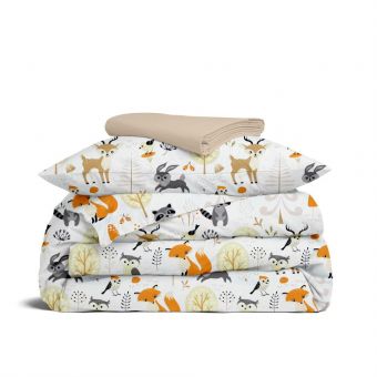 Детское постельное белье в кроватку ANIMALS CS17