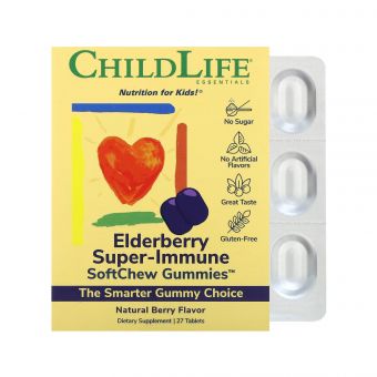 Elderberry Super-Immune SoftChew Gummies - 27 tabs Natural Berry