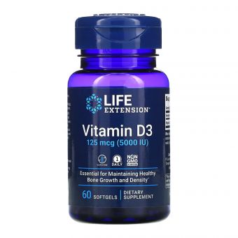 Vitamin D3 125 mcg (5000 IU) - 60 softgels 