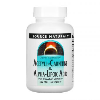 Acetyl L-Carnitine & Alpha-Lipoic Acid 650mg - 60 tabs