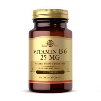 Vitamin B6 25mg - 100 tabs 