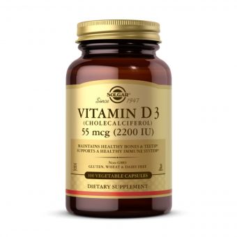 Vitamin D3 (Cholecalciferol) 55 mcg (2200 IU) - 100 vcaps