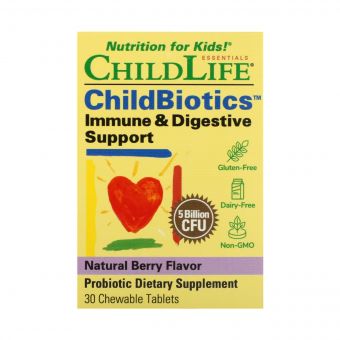 ChildBiotics Immune + Digestive Support - 30 Chewable tabs Natural Berry