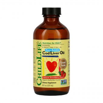 Cod Liver Oil Liquid - 237ml Natural Strawberry