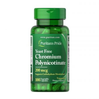 Chromium Polynicotinate 200 mcg Yeast Free - 100 veg caps (Повреждена крышка)