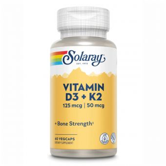 Vitamin D3 + K2 5000IU - 60 vcaps (Повреждена банка)