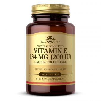 Solgsr Vitamin E 200 IU Alpha 100 Softgels