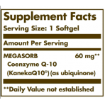 Megasorb CoQ-10 60mg - 120 softgels