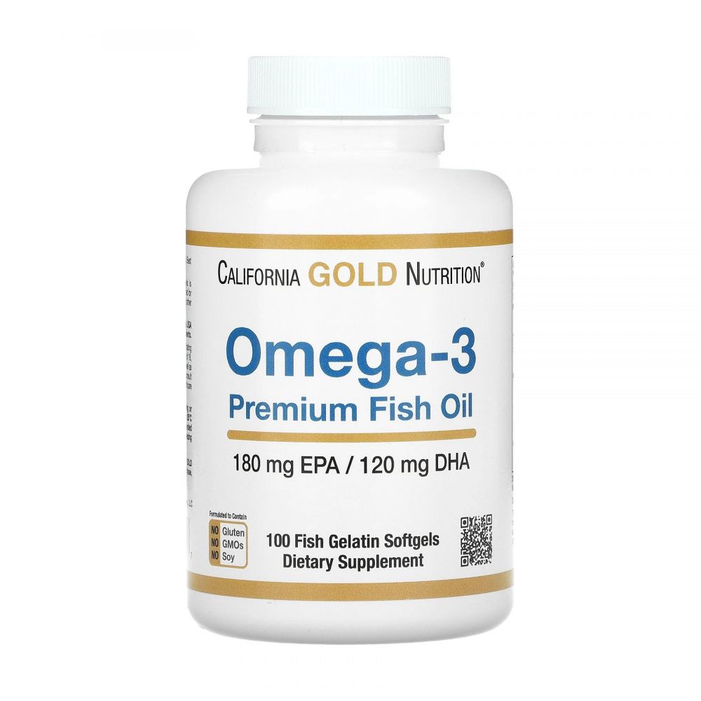 Omega-3 Premium Fish Oil 180mg - 100 softgels