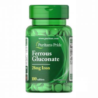 Ferrous Gluconate (28 mg Iron ) - 100 Tablets