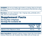 Magnesium Citrate 400mg - 180 vcaps