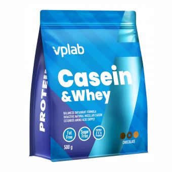 Casein & Whey - 500g Chocolate (Повреждена упаковка)