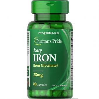 Easy Iron 28 mg (Iron Glycinate) - 90 Capsules