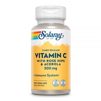 Vitamin C with Rose Hips & Acerola, Timed Release 500mg - 100 vcaps