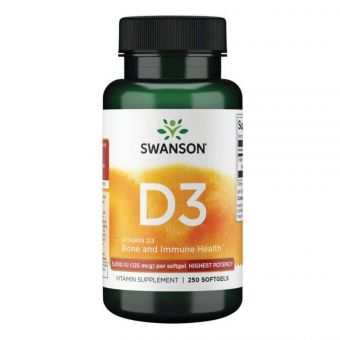 Vitamin D3 Highest Potency 5,000 IU (125 mcg) - 250 sgels