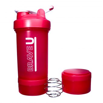 Shaker with containers 3 in 1 - 600ml Pink