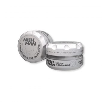 Віск для укладання волосся Nishman C1 LIGHTSILVER HAIR PREMIUM COLORING WAX 150 ml