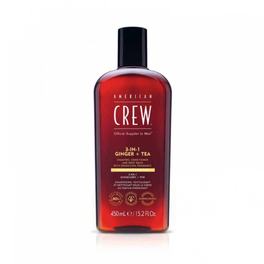 Шампунь American Crew Energizing Shampoo, Conditioner and Body wash Ginger Tea 450мл