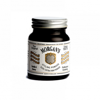 Ванільна та медова помада з надсильною фіксацією Morgans Vanilla & Honey Pomade Extra Firm Hold 50г