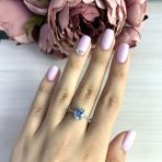 Серебряное кольцо Tiva с натуральным топазом 2.492ct, вес изделия 2,05 гр (2019077) 17.5 размер