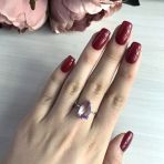 Серебряное кольцо Tiva с натуральным аметистом 3.813ct, вес изделия 2,6 гр (2024347) 17 размер