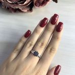 Серебряное кольцо Tiva с натуральным сапфиром 0.668ct, вес изделия 2,22 гр (2028130) 16.5 размер