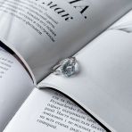 Срібне кільце Tiva з натуральним топазом 4.289ct, вага виробу 4,41 г (2042457) 18 розмір