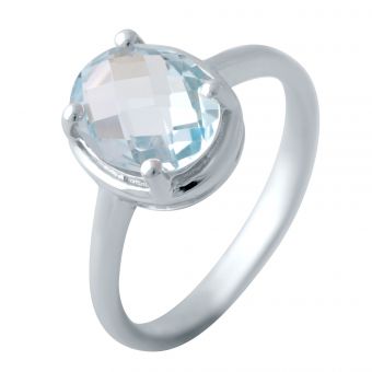 Серебряное кольцо Tiva с натуральным топазом 2.76ct, вес изделия 3,41 гр (2042525) 18.5 размер