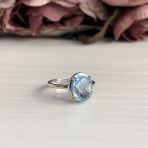 Серебряное кольцо Tiva с натуральным топазом 2.76ct, вес изделия 3,33 гр (2042525) 17.5 размер