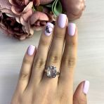 Серебряное кольцо Tiva с натуральным топазом 5.755ct, вес изделия 4,39 гр (2042600) 18.5 размер