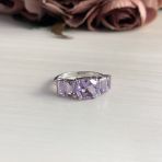 Серебряное кольцо Tiva с натуральным аметистом 3.458ct, вес изделия 2,96 гр (2043072) 17.5 размер